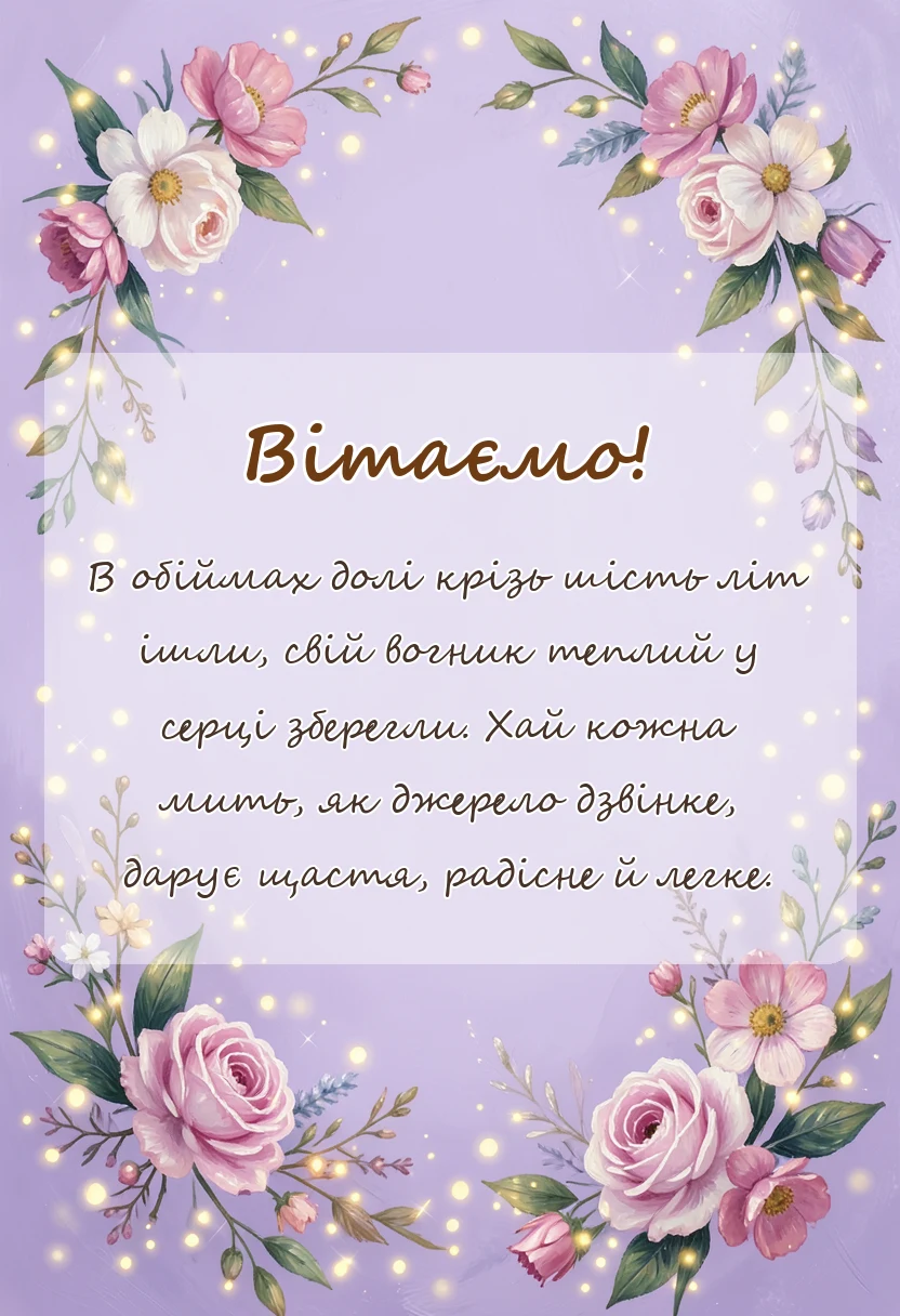 красива листівка: привітання з річницею весілля 6 років своїми словами